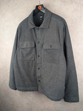 Gap Shacket Mens XL Extra Large Grey Sherpa Lined Fleece